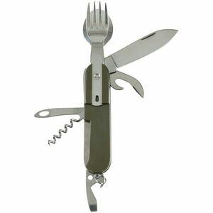 MFH Cuțit de buzunar cu furculiță și lingură, verde imagine