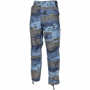 Pantaloni MFH US Combat BDU Rip stop, camuflaj albastru cu ciocolată imagine