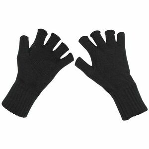 MFH Mănuși tricotate fără degete, negru imagine