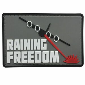 WARAGOD patch Raining Freedom PVC Patch roșu imagine