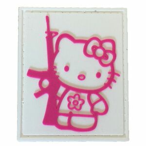 Petic WARAGOD Tactical Kitty with gun PVC imagine