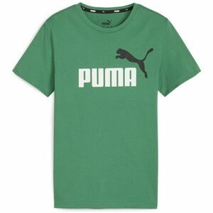 Puma ESS + 2 COL LOGO TEE Tricou de băieți, verde, mărime imagine