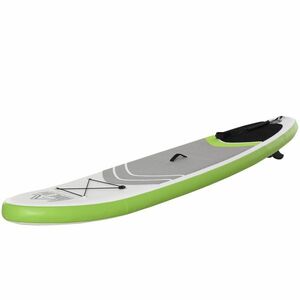 HOMCOM SUP Gonflabil pentru Surf cu Pagaie, Kit Complet pentru Adulți și Adolescenți, 305x80x15cm, Verde și Alb | Aosom Romania imagine