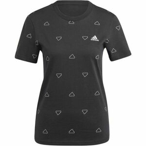 adidas ESSENTIALS MONOGRAM SLIM GRAPHIC TEE Tricou pentru femei, negru, mărime imagine