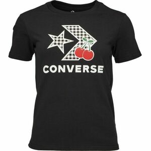 Converse CHERRY STAR CHEVRON INFILL Tricou pentru femei, negru, mărime imagine