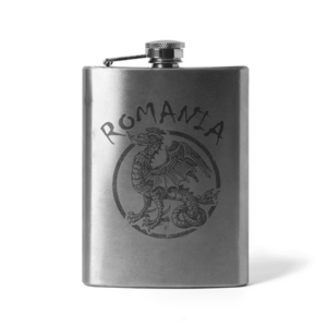 DRAGOWA sticlă ploscă gravată Dragonul Românesc 210 ml imagine