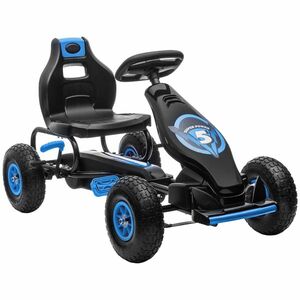 HOMCOM Go kart cu pedale pentru copii, Go kart de curse cu scaun reglabil, cauciucuri gonflabile, amortizor | AOSOM RO imagine