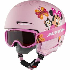 Alpina Sports ZUPO DISNEY SET Cască schi și ochelari copii, roz, mărime imagine