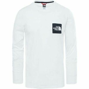 The North Face L/S FINE TEE Tricou cu mânecă lungă pentru bărbați, alb, mărime imagine
