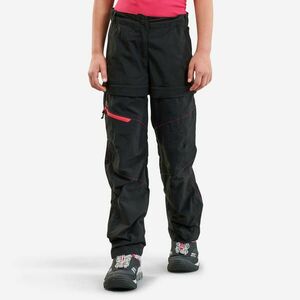 Pantalon Modulabil Drumeție la munte MH500 Negru Copii 7 -15 ani imagine