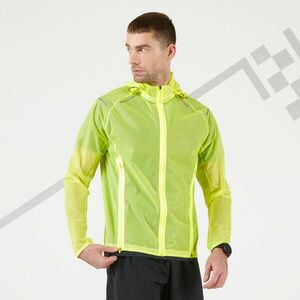 Jachetă protecție ploaie Alergare pe asfalt Kiprun Light Galben Bărbaţi imagine