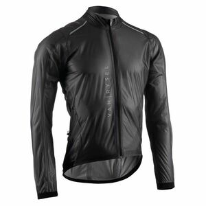 Jachetă ploaie ciclism Racer Ultralight Negru Bărbați imagine
