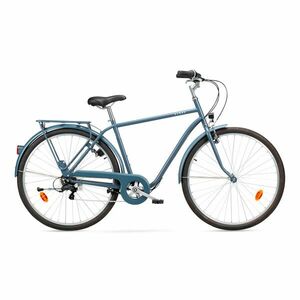 Bicicletă de oraș cadru înalt Elops 120 Albastru imagine