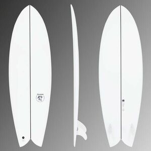 Placă SURF FISH 900 5'8" 35 L Livrată cu 2 înotătoare twin imagine