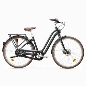 Bicicletă de oraș cadru jos Elops 900 Negru imagine