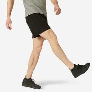 Pantalon scurt 100 Fitness Negru Bărbaţi imagine