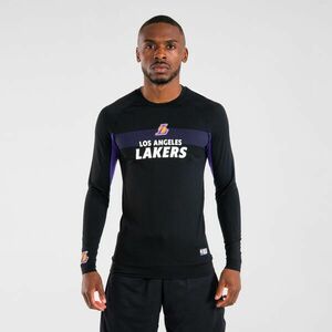 Bluză termică Baschet UT500 NBA LOS ANGELES LAKERS Negru Adulți imagine