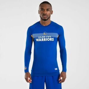 Bluză termică Baschet UT500 NBA GOLDEN STATE WARRIORS Albastru Adulți imagine