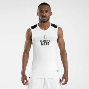Maiou termic Baschet UT500 NBA Brooklyn Nets Alb Adulți imagine