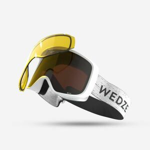 Ochelari de schi/snowboard G 100 Orice Vreme Alb Copii/Adulți imagine