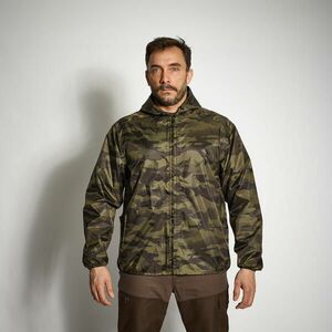 Jachetă 100 light impermeabilă Camo Verde Bărbați imagine