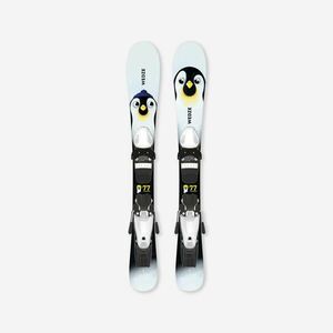 Schiuri cu legături schi pe pârtie Boost 100 Imprimeu Pinguin Copii imagine