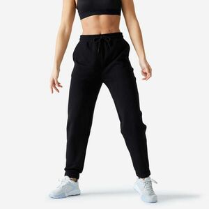 Pantalon de trening Regular 500 Fitness Essentials Negru Damă imagine