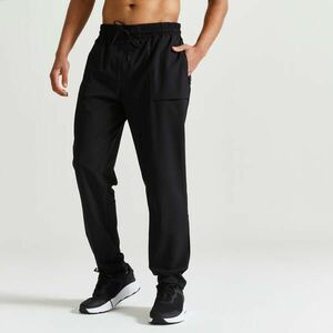 Pantalon de trening respirant 500 Fitness Negru Bărbați imagine