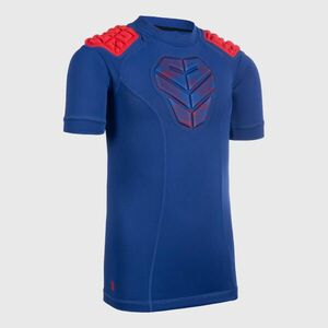 Tricou Protecție umeri Rugby R500 Albastru-Roșu Copii imagine