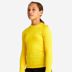 Bluză termică Fotbal Keepdry 500 Galben Copii imagine