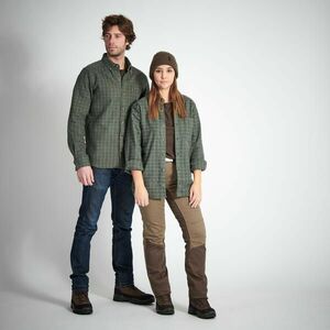 Jachetă 100 tip cămașă groasă Verde imagine