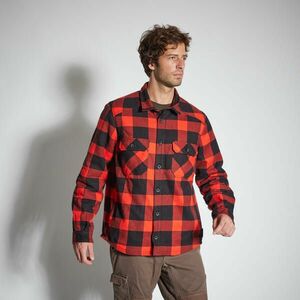 Jachetă 500 tip cămașă groasă din flanel roșu imagine