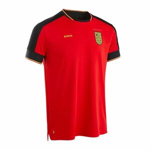 Tricou Fotbal FF500 Replică Belgia 2024 Roșu-Negru Adulți imagine