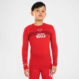 Bluză termică Baschet UT500 NBA Chicago Bulls Roșu Copii imagine