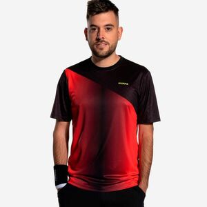 Tricou Respirant Padel PTS500 Roșu-Negru Bărbați imagine