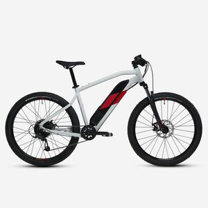 Bicicletă MTB electrică semi-rigidă 27, 5" - E-ST 100 Alb-Roșu imagine