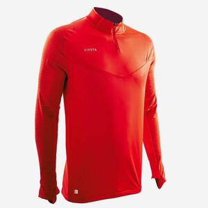 Bluză termică Fotbal CLR cu fermoar scurt Roșu Adulţi imagine