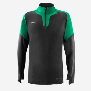 Bluză cu fermoar scurt Fotbal VIRALTO CLUB Gri-Verde Bărbați imagine