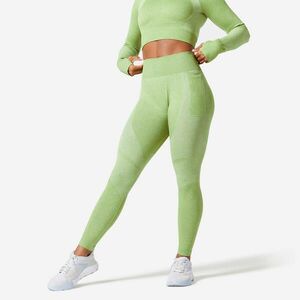 Colanţi 900 Fitness cu talie înaltă fără cusături Verde Damă imagine