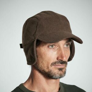 Șapcă protecție urechi 500 Lână Călduroasă Maro Bărbați imagine
