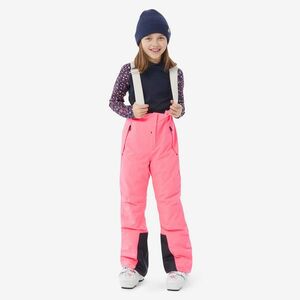 Pantalon Călduros și impermeabil schi pe pârtie PNF 900 Roz Copii imagine