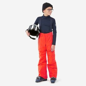 Pantalon schi pe pârtie PNF 900 Călduros și impermeabil Roșu Copii imagine
