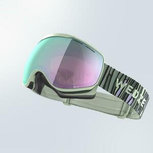 Ochelari schi și snowboard G 900 S3 2023 - 2 Vreme frumoasă Zebră/Verde Copii/Adulți imagine
