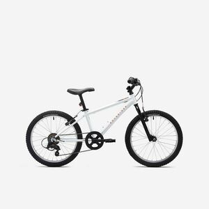 Bicicletă MTB Rockrider ST500 20" Alb-Portocaliu Copii 6-9 ani imagine