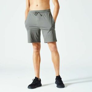 Pantalon scurt 500 Fitness Essentials Kaki Bărbaţi imagine