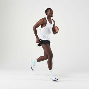 Șort alergare KIPRUN Run 500 Split Negru Bărbați imagine