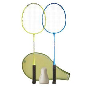 Set badminton 2 rachete Fun BR130 Verde-Albastru Adulți imagine