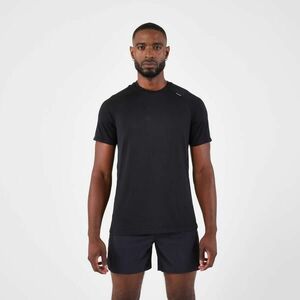 Tricou alergare fără cusături KIPRUN Run 500 Confort Negru Bărbați imagine