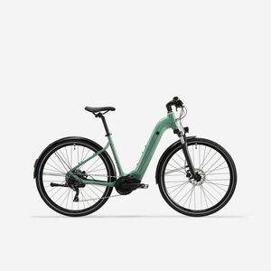 Bicicletă polivalentă electrică cu motor central Cadru jos E-actv 500 Verde imagine