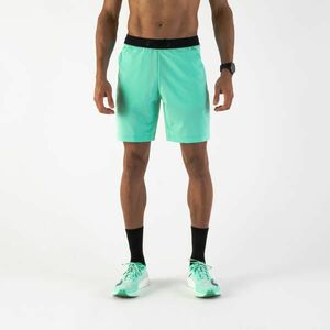 Șort respirant alergare jogging Run 2 în 1 Dry 500 Verde Bărbați imagine